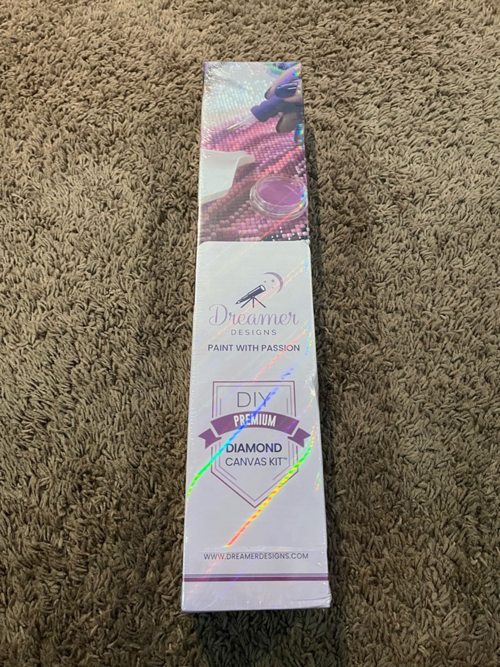 Dreamers Pink and Purple Premium Diamond Canvas Kit